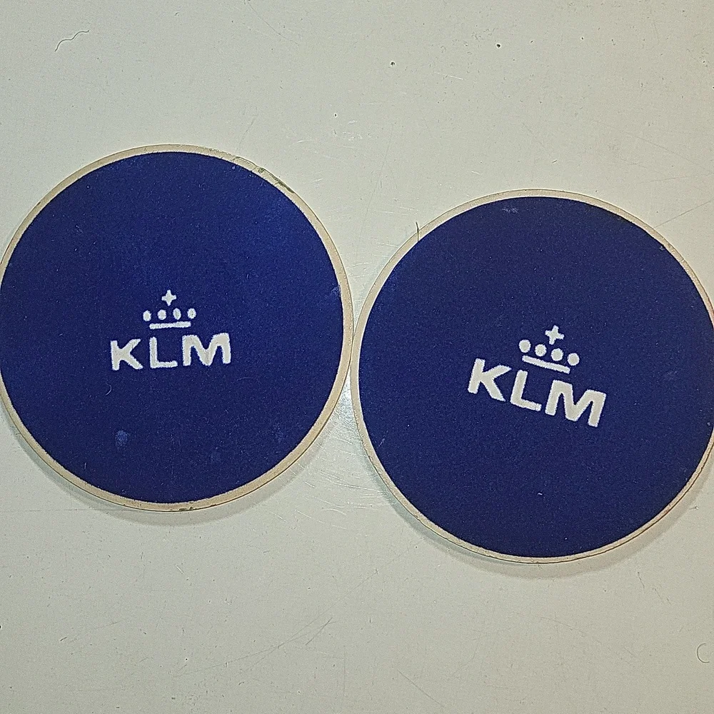 Set of 2 Vintage KLM First Airline of the World Coasters - Picture 4 of 6